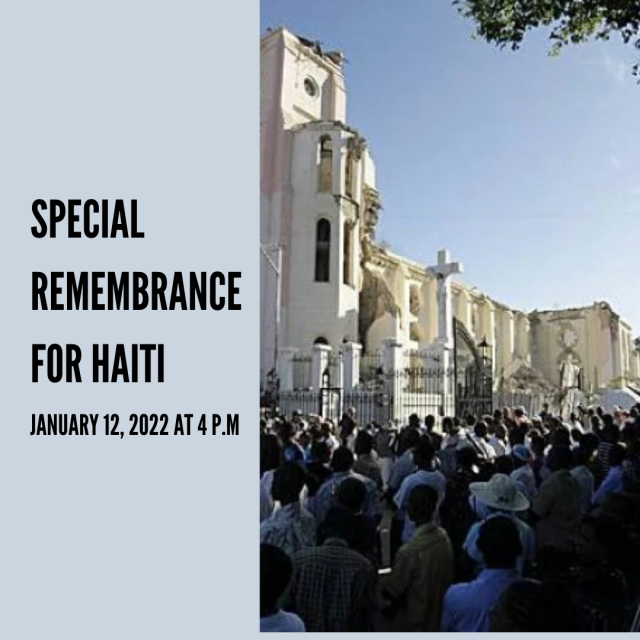 Special Remembrance for Haiti